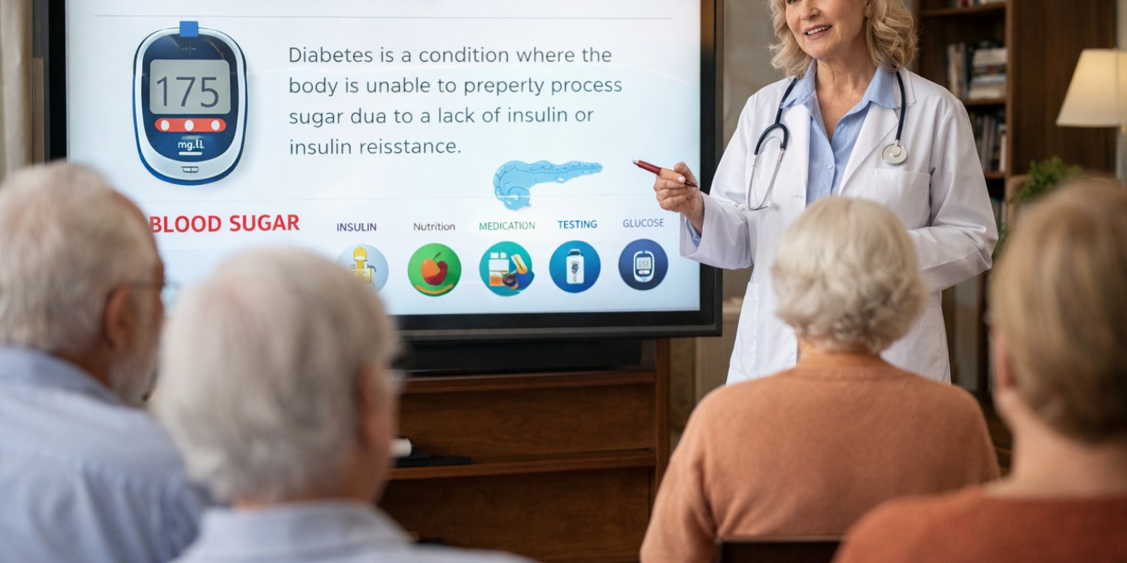 Přednáška na zdravotní téma diabetes