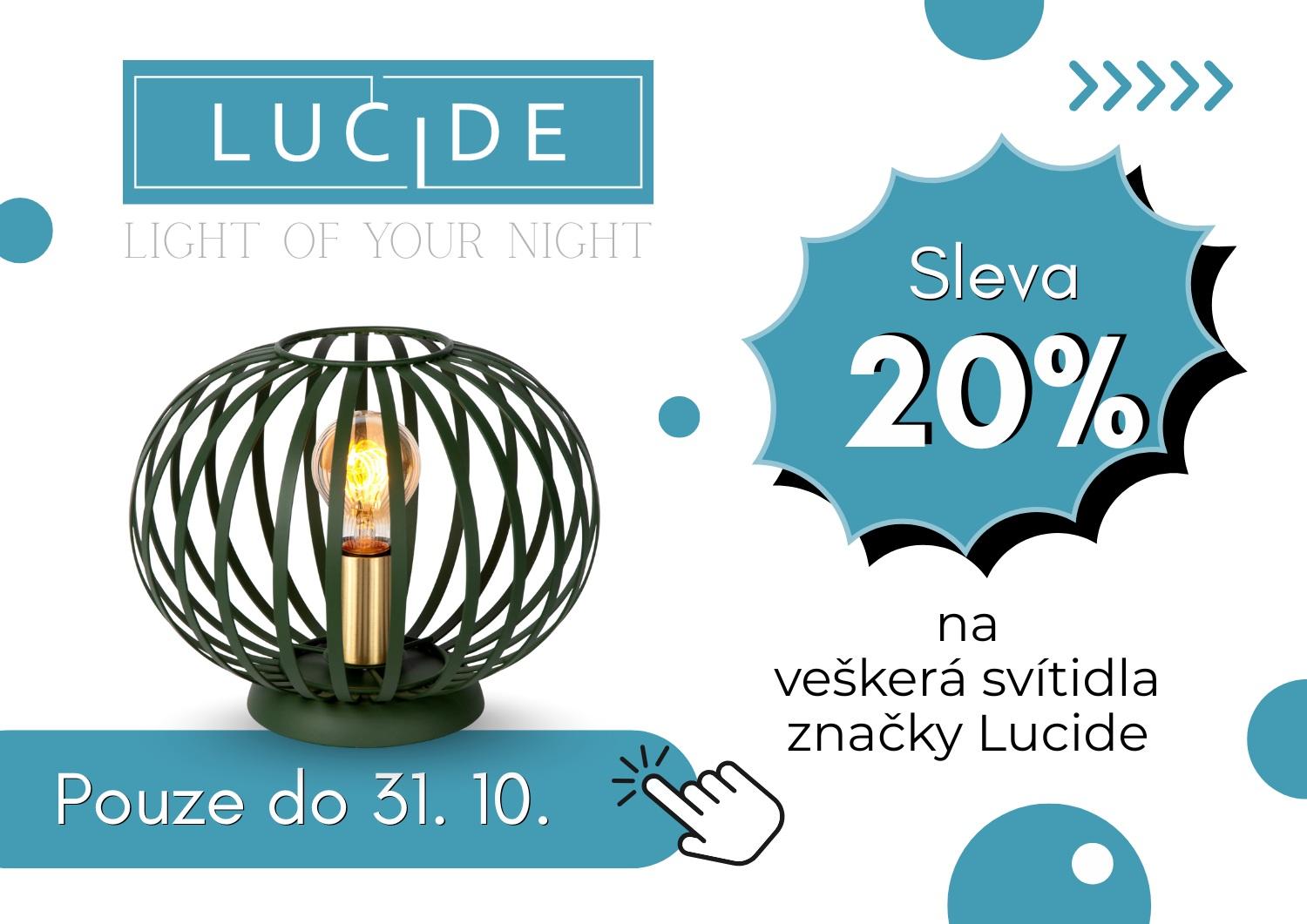 Říjnová sleva 20% na Belgická svítidla LUCIDE