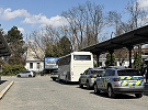 Karambol na autobusovém nádraží v Jihlavě